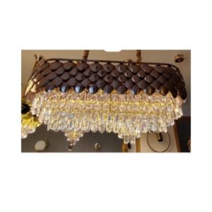Luxury Crystal Droplet Oval Chandelier - Premium Metal Frame
